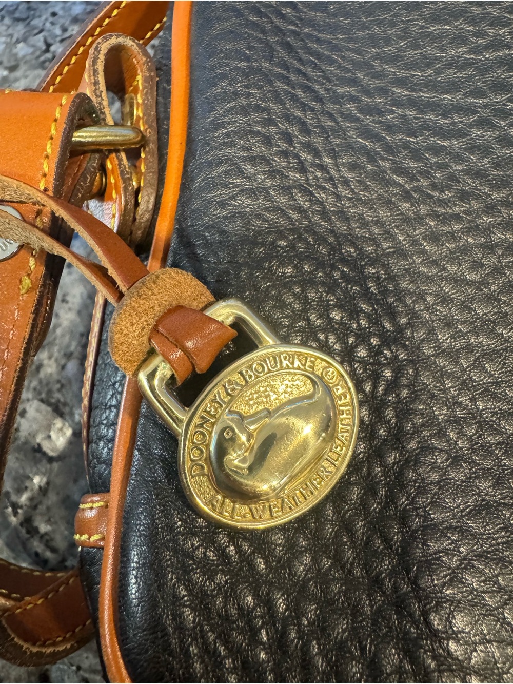 Vintage Dooney & Bourke R217 Camera Bag All Weather Leather - Picture 7 of 7